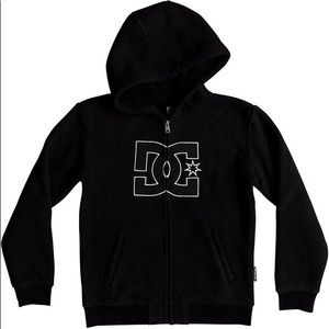 🔥DC Black New Star Sherpa Kids Zip Hoody. NWT